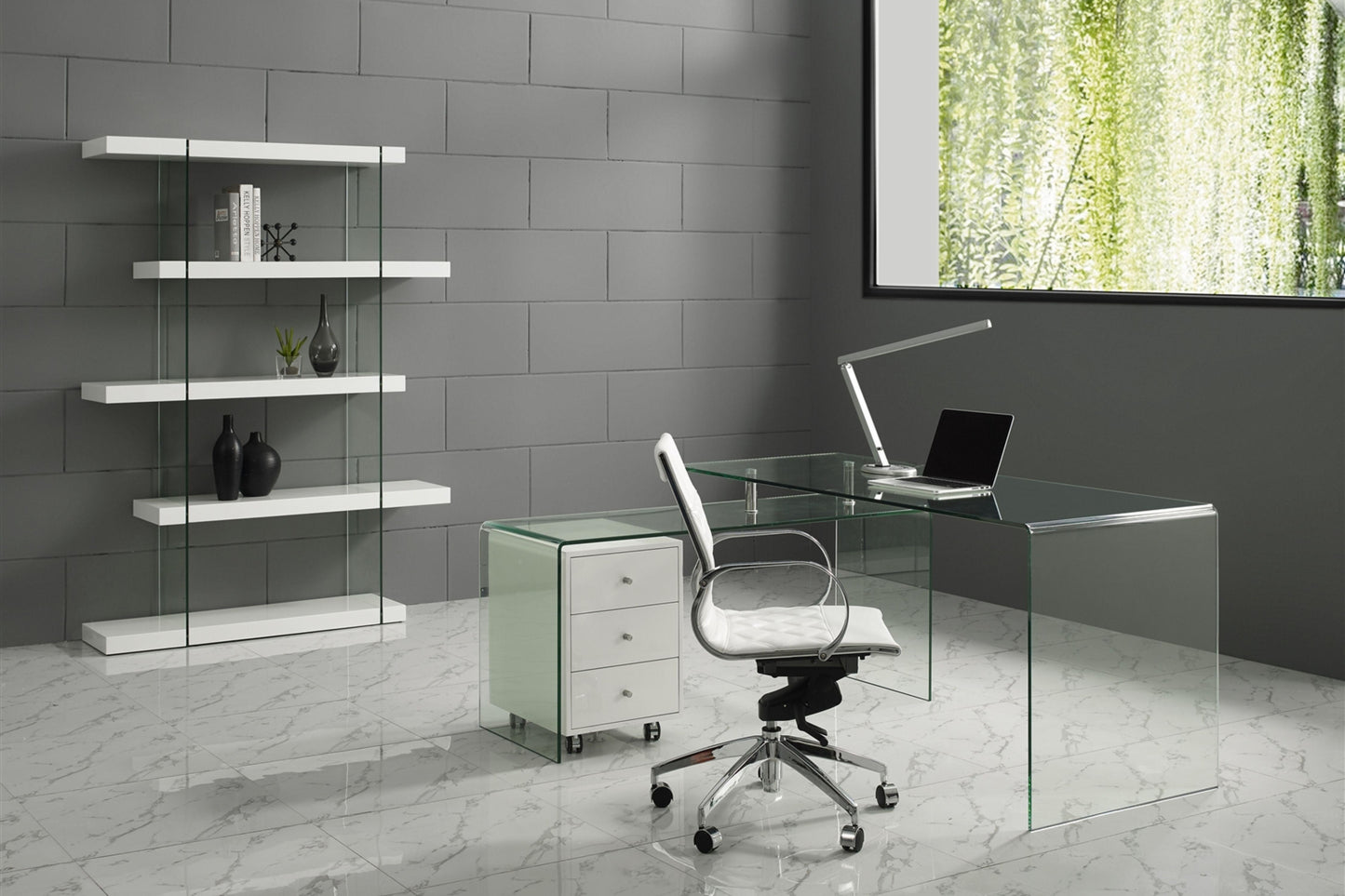 Rio office desk clear Model CB-1109-DESK - Venini Furniture
