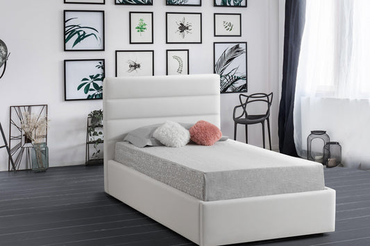 Luigi XL twin size bed white Model CB-A104TWH - Venini Furniture