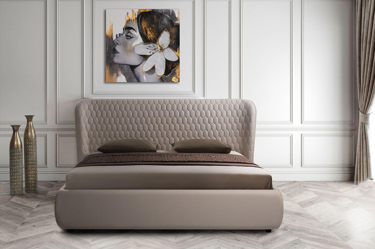 Agoura King and Queen Bed Model CB-A101QTA/CB-A101KTA - Venini Furniture