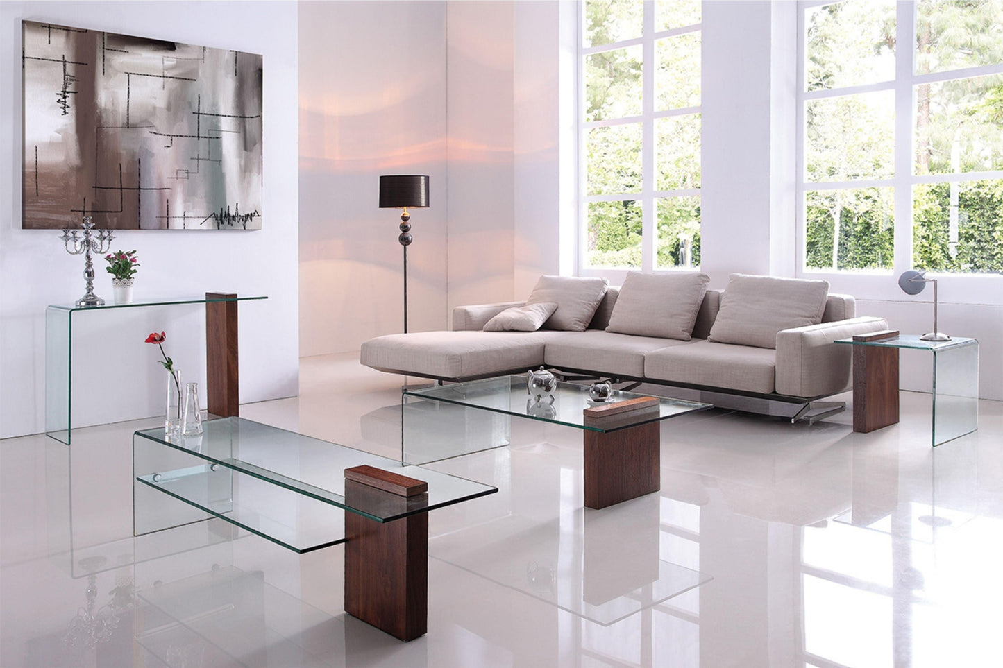 Buono Console Table Model CB-1154-CONSOLE-WH - Venini Furniture