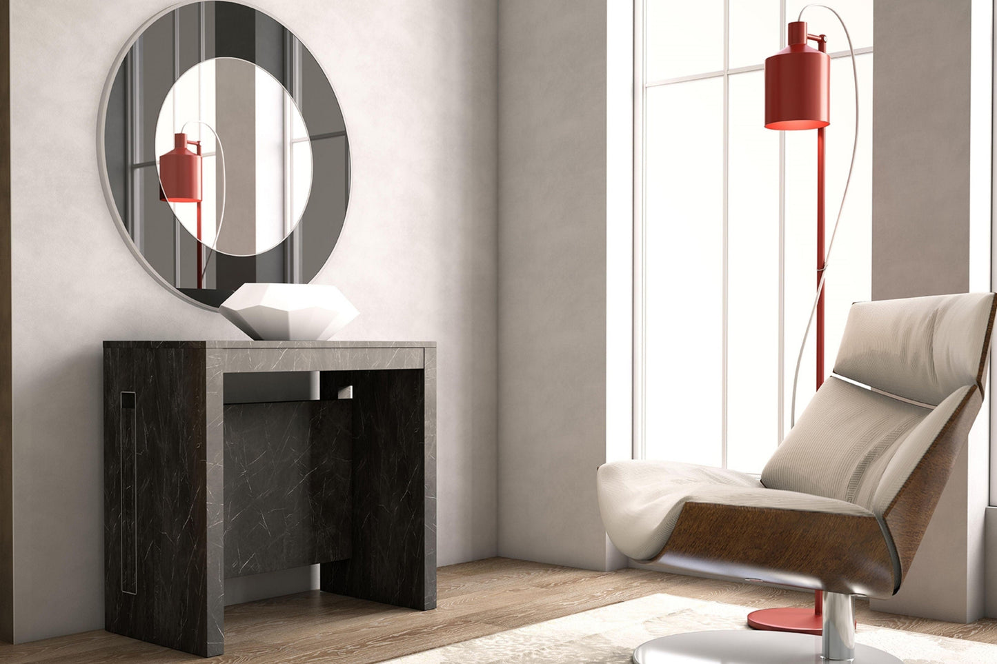 Erika Expandable Console Table Model TC-540B-BM - Venini Furniture