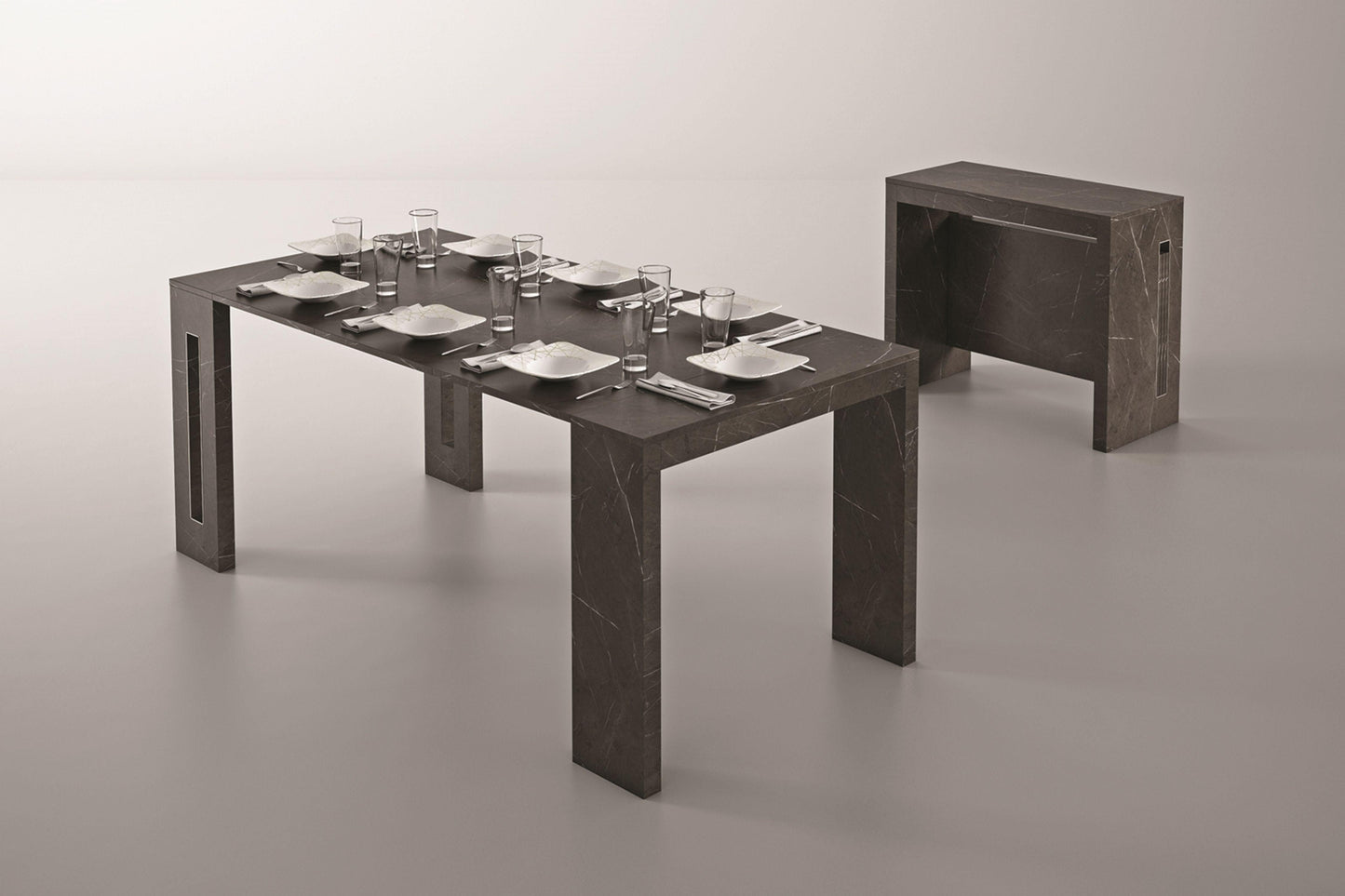 Erika Expandable Console Table Model TC-540B-BM - Venini Furniture
