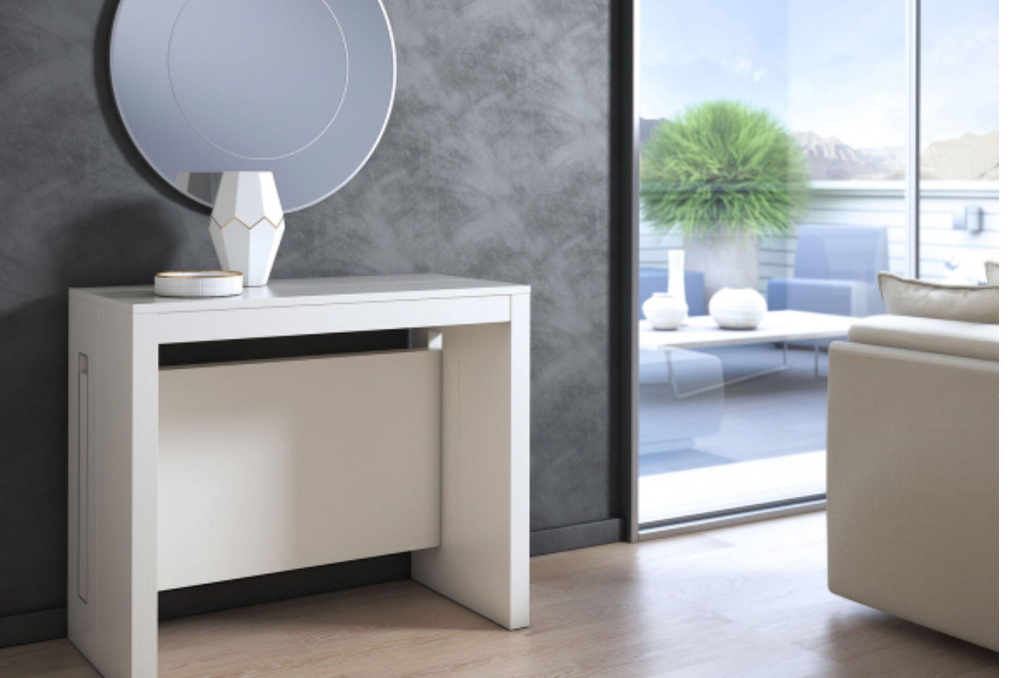 Elasto Expandable Console Table Model TC-542B - Venini Furniture