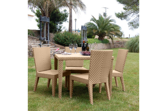 Austin 5 PC Side Chair Dining Set SKU: PJO-3801-NAT-5DS - Venini Furniture