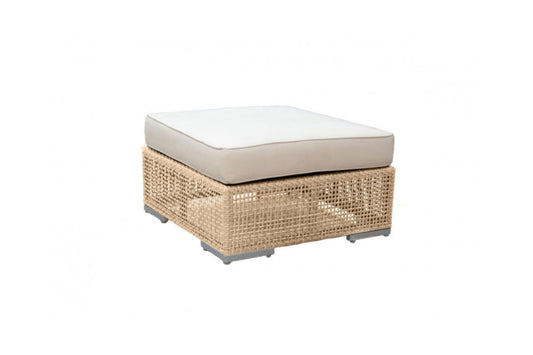 Austin Ottoman w/off-white cushion SKU: PJO-3801-NAT-O - Venini Furniture