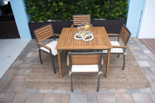 Boca Grande 5 PC Dining Set SKU: PJO-3201-GRY-5DA - Venini Furniture