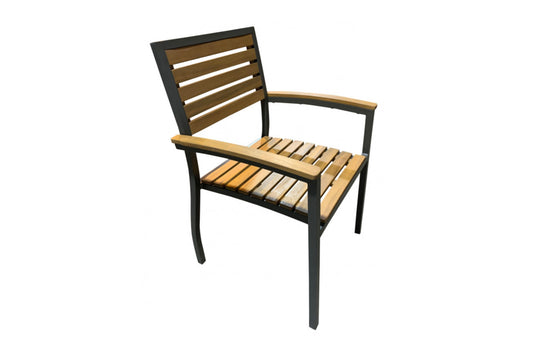 Boca Grande Stackable Dining Armchair SKU: PJO-3201-GRY-AC - Venini Furniture