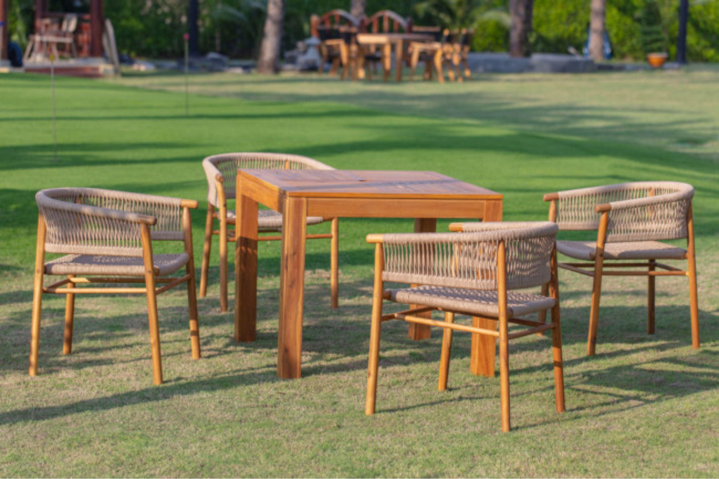 Corsica 5 PC Dining Set SKU: PJO-3401-ACA-5DA - Venini Furniture