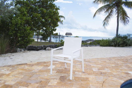 Mykonos Stackable Armchair SKU: PJO-2401-WHT-AC - Venini Furniture