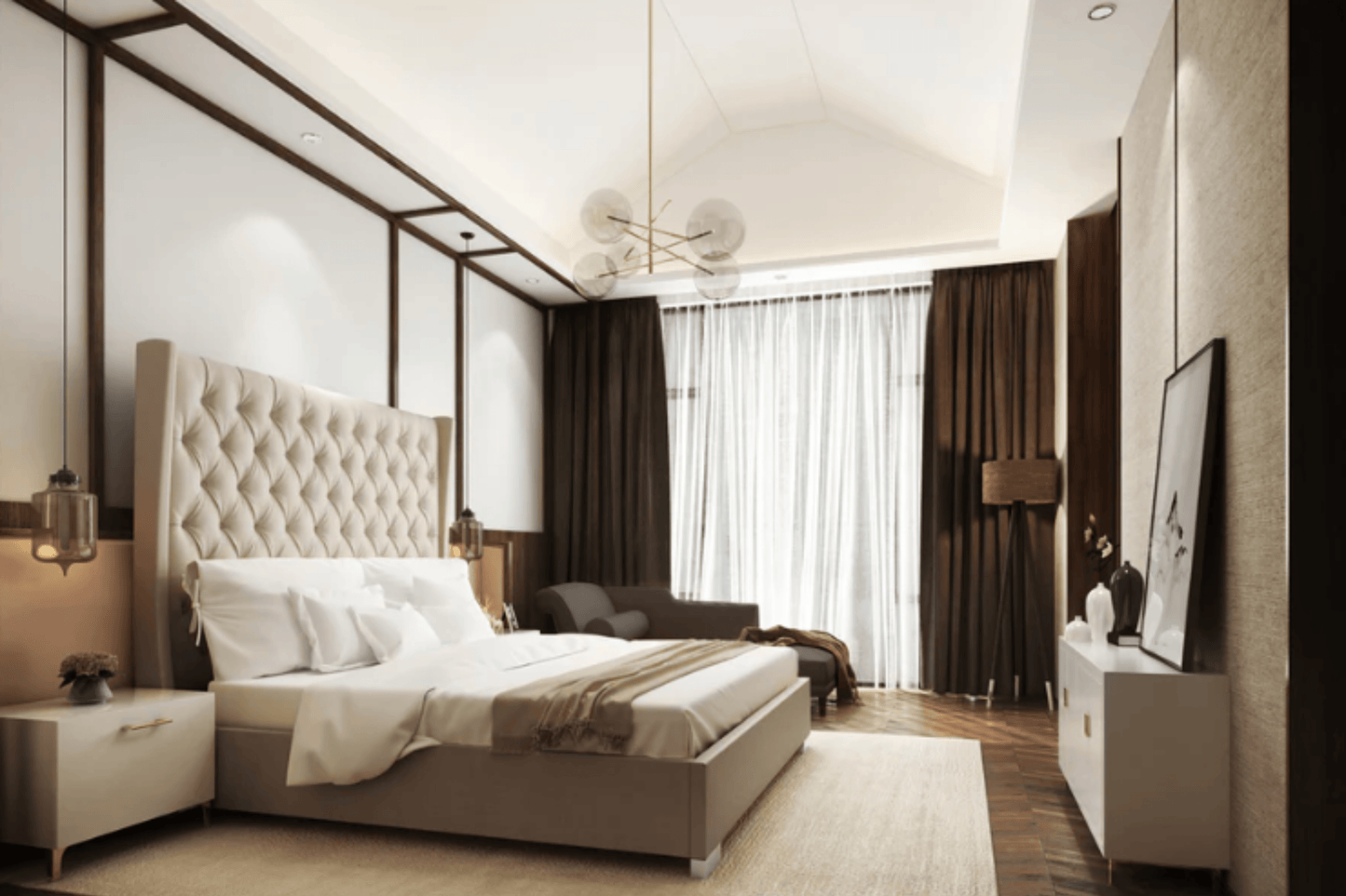Sienna Beige Bed - Venini Furniture
