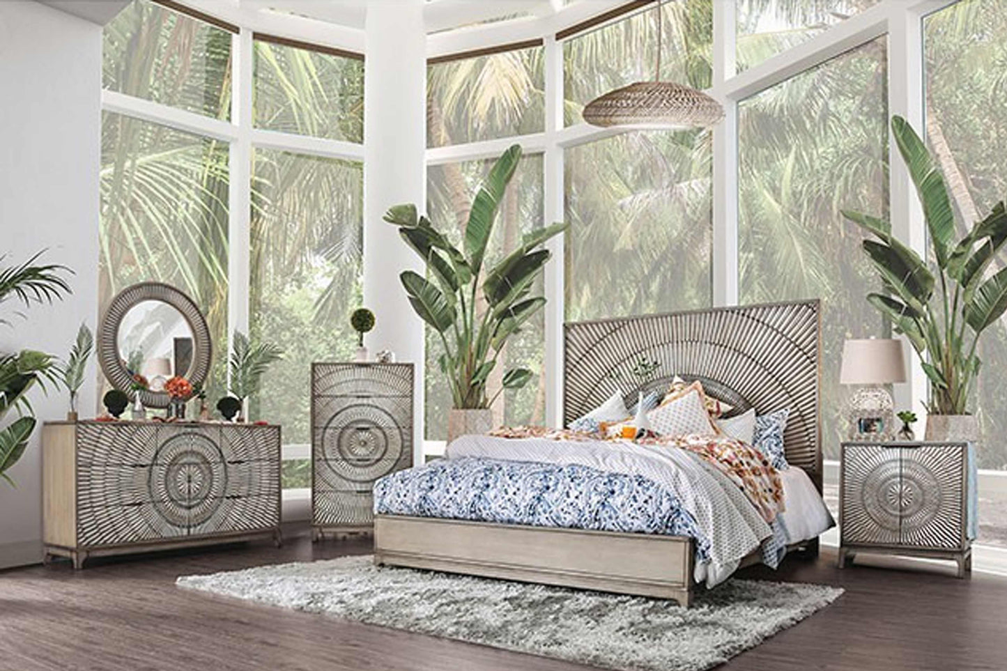 Kamalah Solid Wood Mirror model 7521M - Venini Furniture