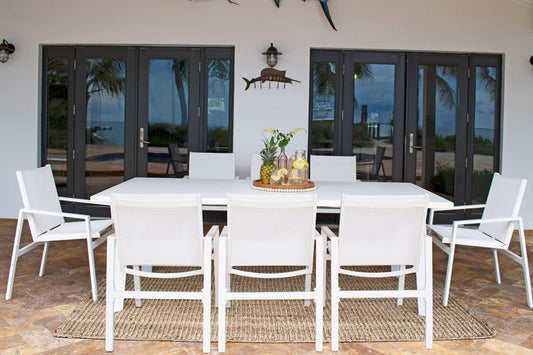 Mykonos Rectangular Table KD SKU: PJO-2401-WHT-RT - Venini Furniture