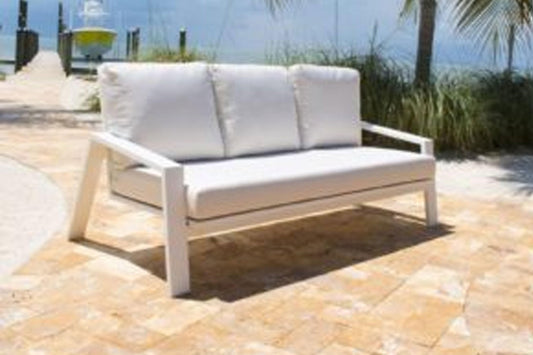 Mykonos Sofa w/off-white cushion SKU: PJO-2401-WHT-S - Venini Furniture