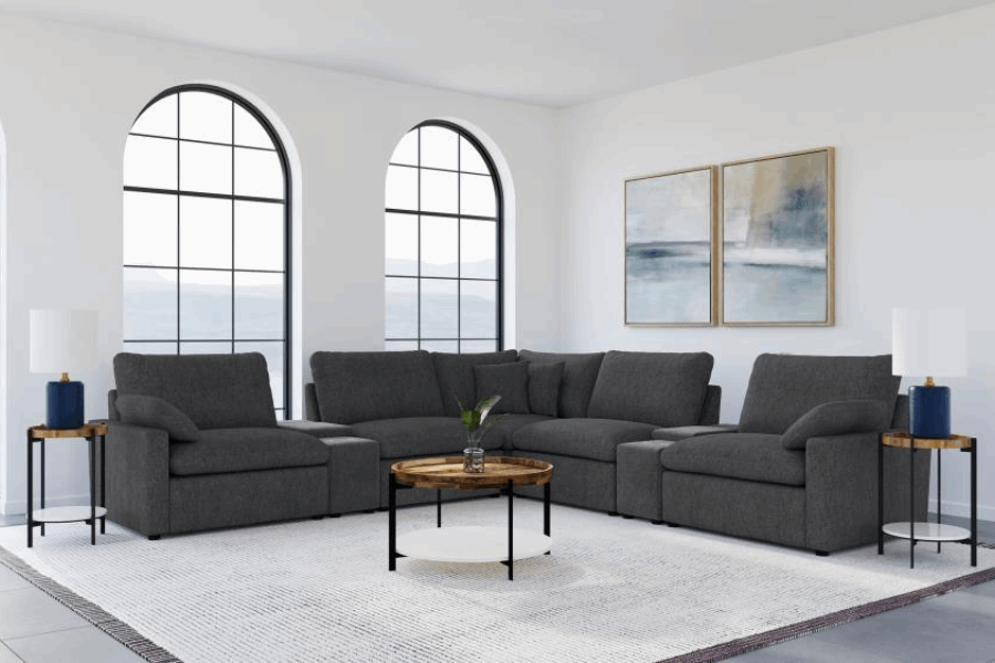 Collins 7-piece Modular Power Reclining Sectional Grey 609560P-SETA Comming Soon