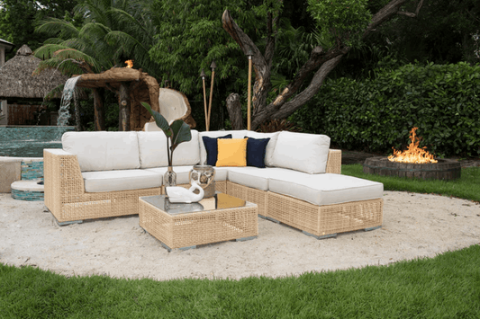 Panama Jack Austin 6-Piece Sectional Set PJO-3801-NAT-6SEC-GL