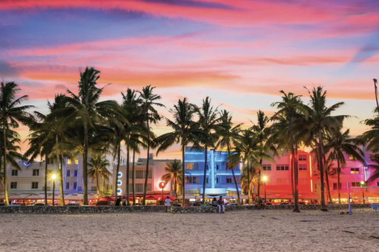 NC-21 DECO Miami Beach's Ocean Drive Modern Wall Art TG