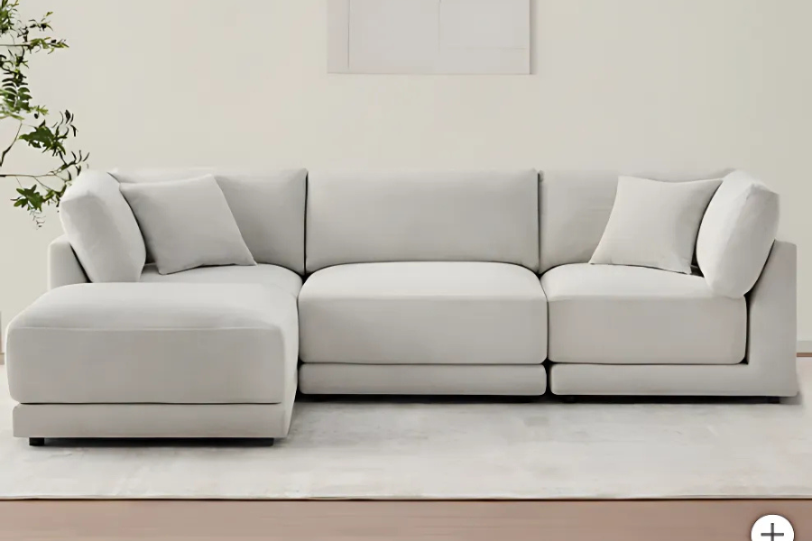 Dayna 4-piece Fabric Modular Sectional Flor Model