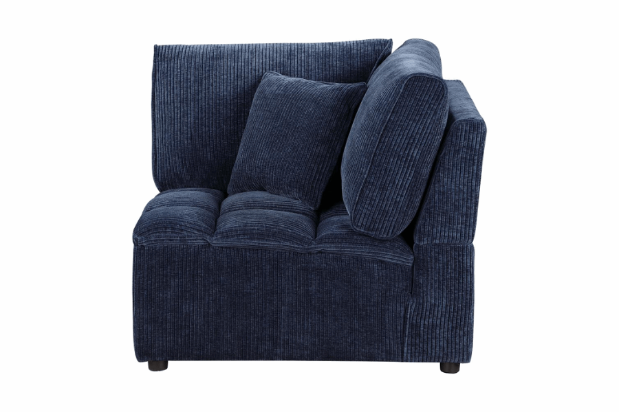 Atlantic Corduroy Upholstered Corner Chair Blue 551822