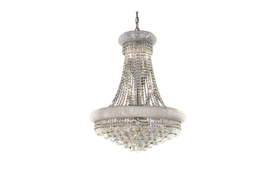 Primo 14 Light 24 inch Black and Clear Chandelier Ceiling Light