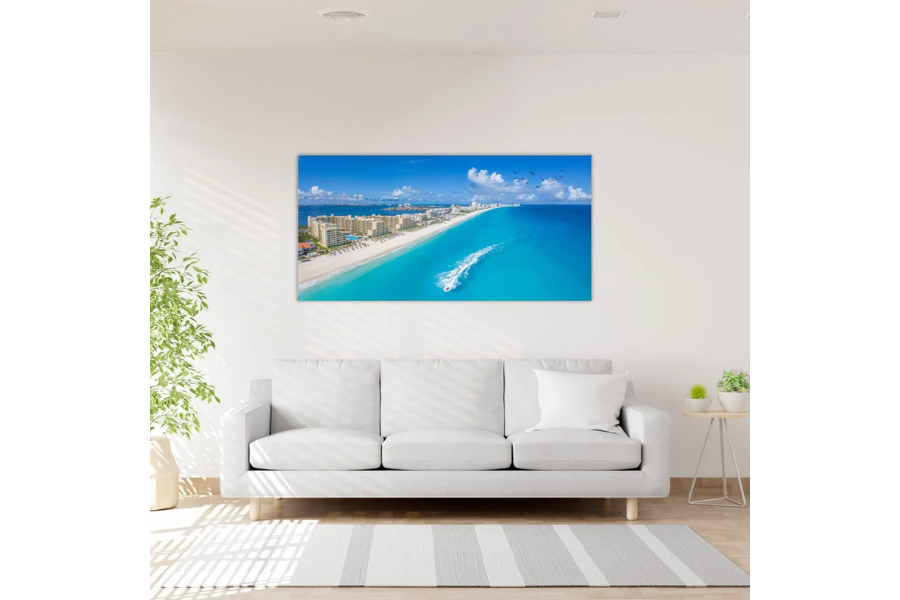 NC-01 RIPPLE Cancun Landscape View Wall Art Print TG