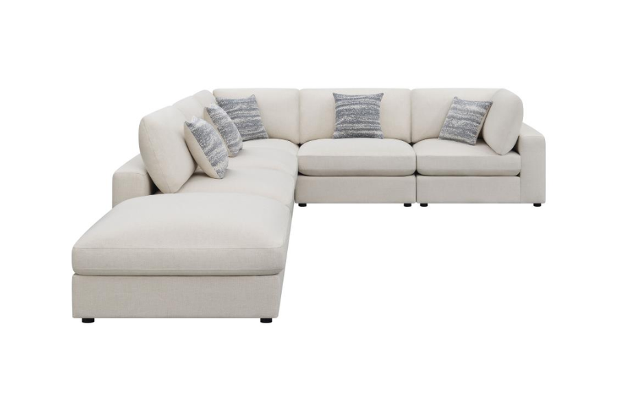 Serene 6-piece Upholstered Modular Sectional Sofa Beige	551321-SET