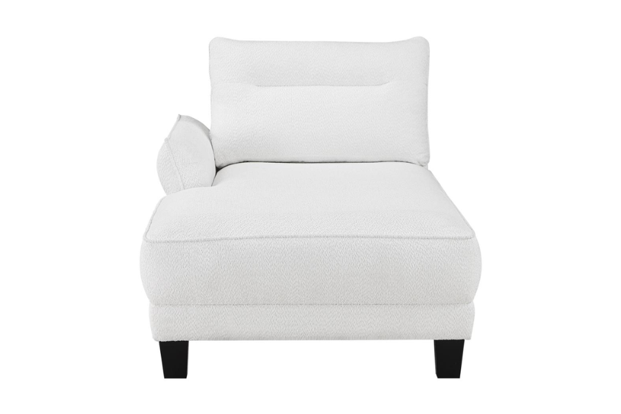 Sofá chaise longue con brazos curvos tapizado en gris Caspian 509540 