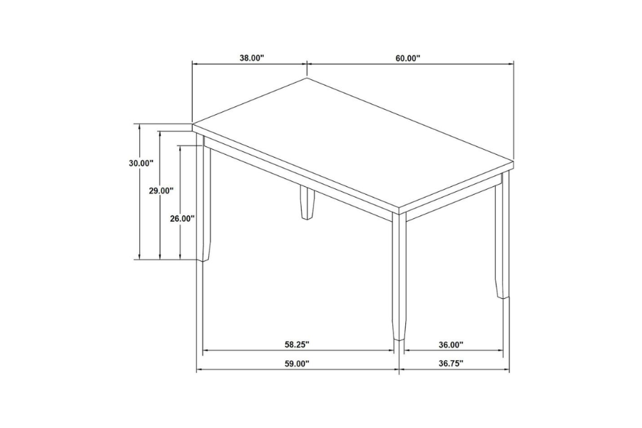 Barlow 6-piece Rectangular Dining Table Set Grey and Black 150366