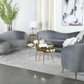 Sophia 3-piece Upholstered Channel Tufted Sofa Set Grey 506864-S3