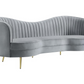 Sophia 3-piece Upholstered Channel Tufted Sofa Set Grey 506864-S3