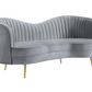 Sophia 3-piece Upholstered Channel Tufted Sofa Set Grey 506864-S3