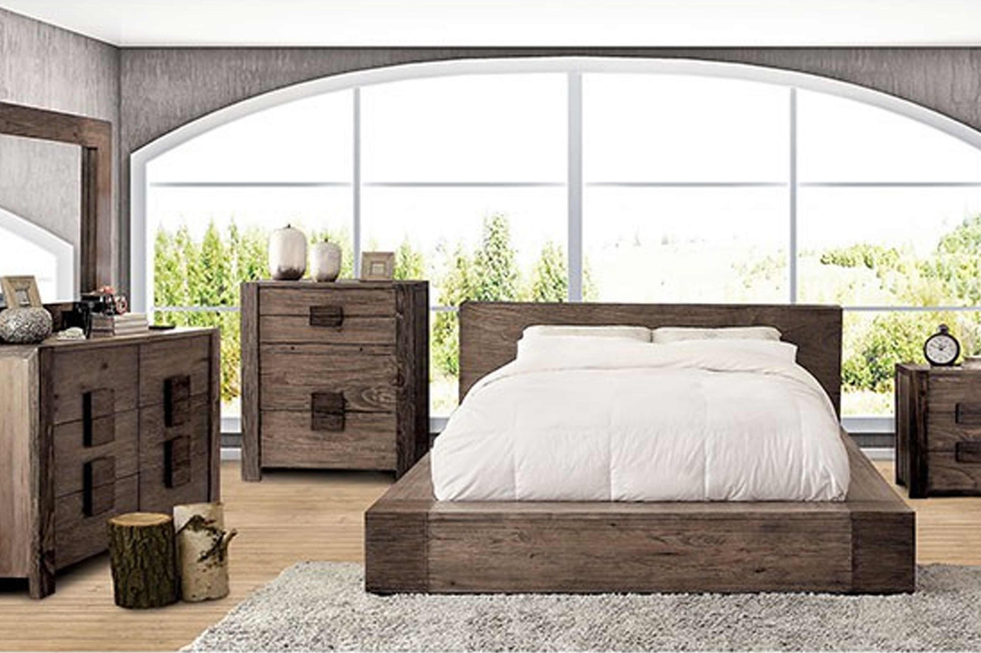 Janeiro Solid Wood Chest model 7628C - Venini Furniture 